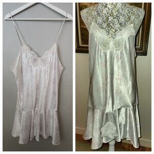 Vintage 1980s White Floral Nighty by Beth Michaels